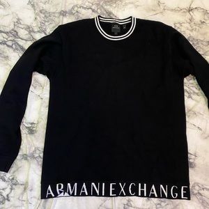 Armani Exchange black and white mens sweater